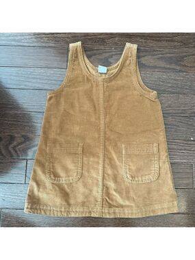 Old Navy Baby Girl Corduroy Camel Brown Pinafore Dress 12-18 mos